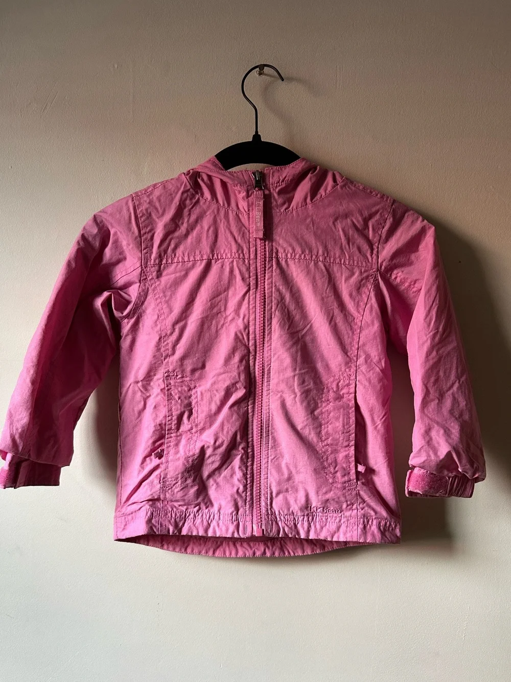L. L. Bean Pink Nylon Full Zip Jacket Lightweight 4T